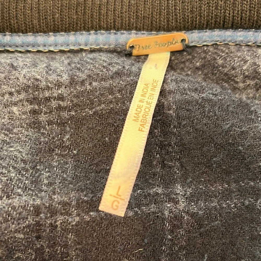 Free People Navy Plaid Shirt Jacket